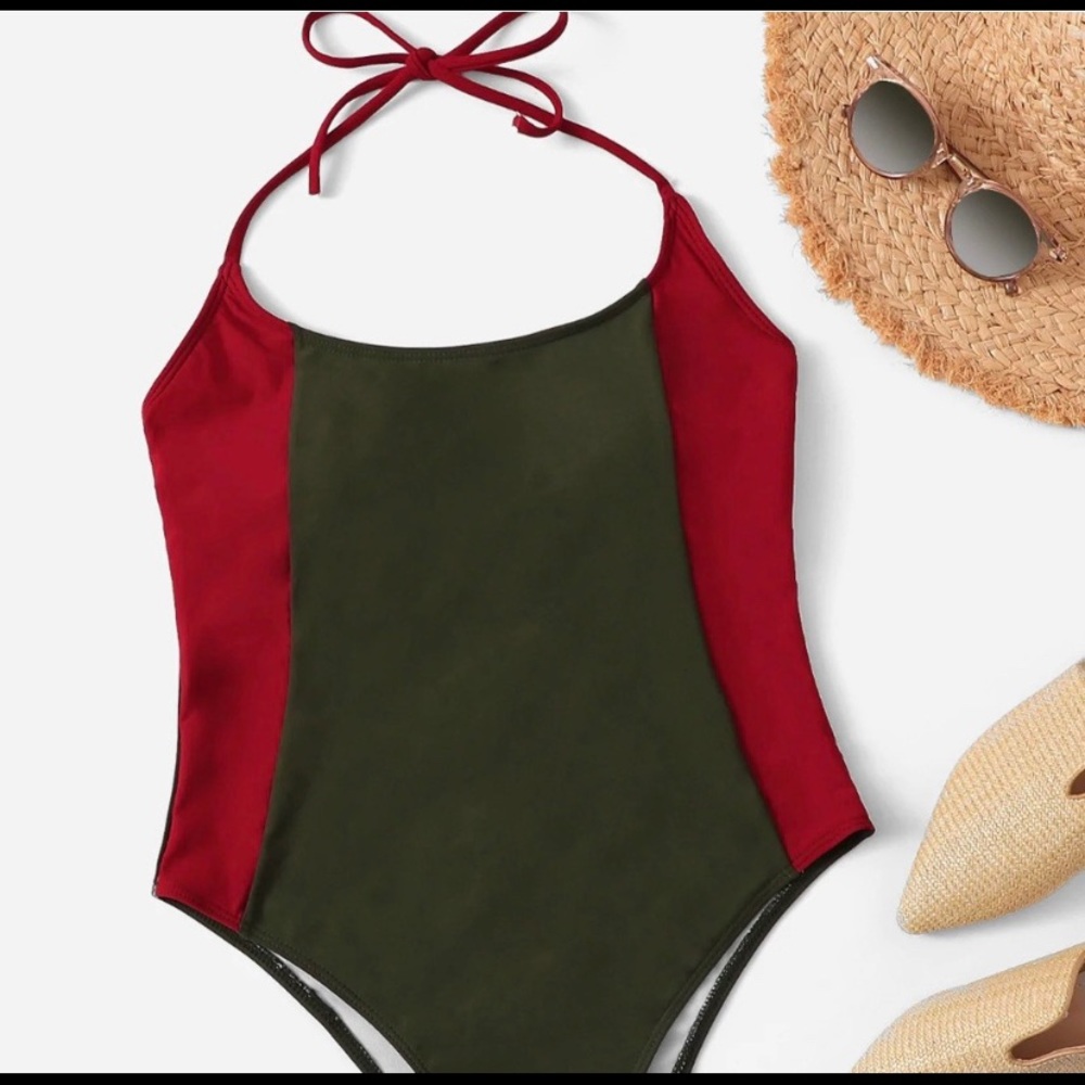 Woman’s Low Back One Piece Swim Suit